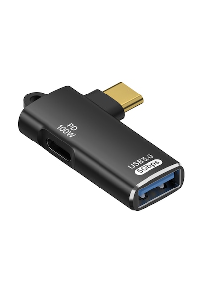 Forzacase Type-c To Usb Otg Adaptör 5gbps - Pd 10w Hızlı Veri Aktarım Adaptörü - Fc1128 Siyah