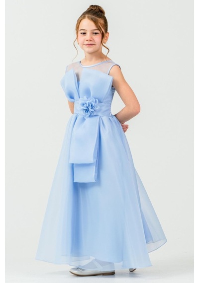 Mnk Baby & Kids Kız Çocuk Organze Tül Çiçek Ve Fiyonk Detaylı Gipe Sırtlı Prenses Abiye Elbise M00800 Mavi Mnk Baby & Kids Kız Çocuk Organze Tül Çiçek Ve Fiyonk Detaylı Gipe Sırtlı Prenses Abiye Elbise M00800 Mavi