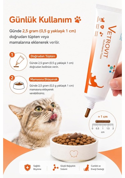 Professional Solutions Vetrovit Multivitamin Paste Kediler İçin Multivitamin Macunu 100 Ml