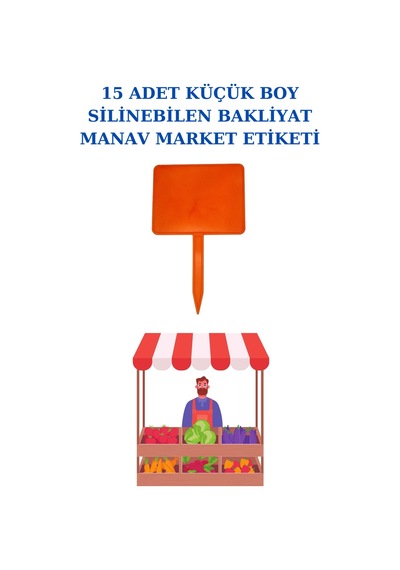 Yaz Sil Küçük Boy Sapla Bakliyat Etiketliği 15 Adet Manav Pazarcı Etiketi Diğer