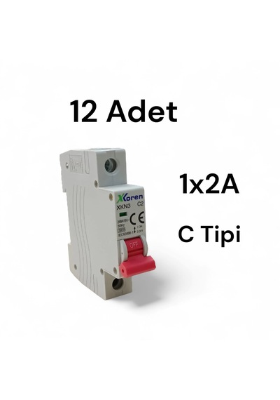 Xkoren 1x2a C Tipi Otomatik Sigorta 12 Adet 1 Kutu