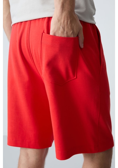 Air Jones Tommy Life Fiesta Pamuklu Kalın Yumuşak Dokulu Standart Fit Basic Erkek Şort - 81275 Kırmızı