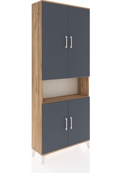 Arges Dolap 5 Raflı 4 Kapaklı 88x30x221 Çam-antrasit Atlas Çam Arges Dolap 5 Raflı 4 Kapaklı 88x30x221 Çam-antrasit Atlas Çam