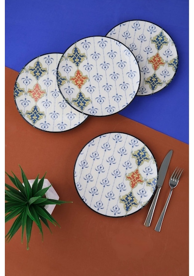Tabak Evi Porselen Audrey Pasta Takımı 20cm 4 Kişilik 4 Parça Tvl4ptprs1211 Çok Renkli