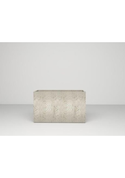 Nuano Consept Dikdörtgen Serisi Köşeli Saksı Bej 100x30x60
