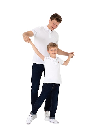 U.S. Polo Assn. Erkek Regular Fit Polo Yaka Basic T-shirt Beyaz