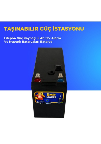 Lifepo4 Güç Kaynağı 5 Ah 12v Alarm Ve Kepenk Bataryaları Batarya