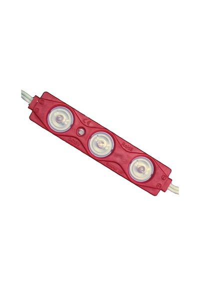 3 Lensli Modül Led-Kırmızı-1.5W-12V-Cdm
