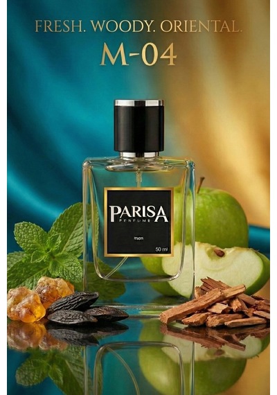 M-04 Hero Man Edp 50 Ml - Yeşil Elma & Nane Özlü Ferah Oryantal Erkek Parfümü Prsm04 Fresh