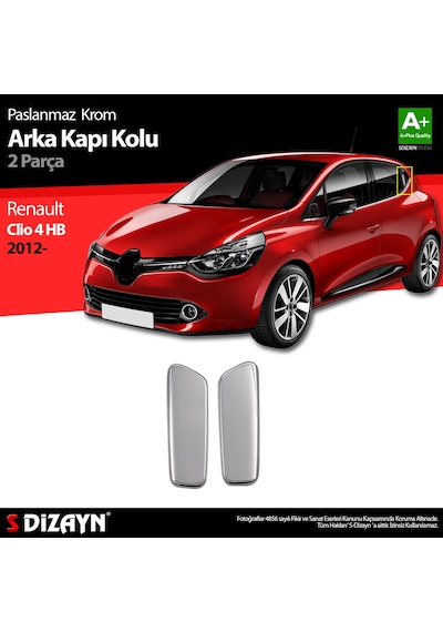 S-Dizayn Renault Clio 4 Hb Krom Arka Kapı Kolu 2 Prç. 2012 Üzeri