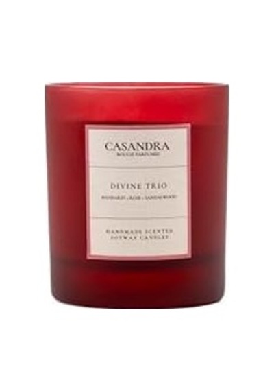 Casandra Divine Trio Soya Mum Mandalina & Gül & Sandal Ağacı Kokulu Dekoratif Aromaterapi Mum 50 x 22