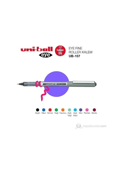 Uni Ub-157 Eye Fine Kalem 07mm Mor Çok Renkli