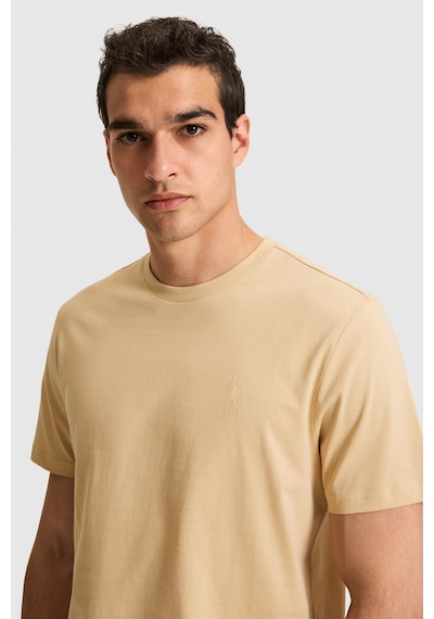 U.s. Polo Assn. Erkek Bej Tişört Basic 50326953-vr011