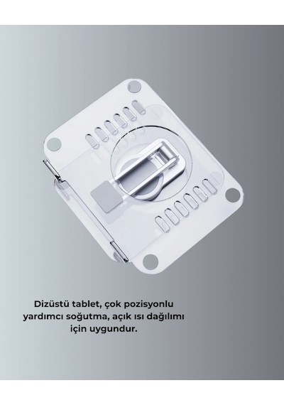 Ayarlanabilir Şeffaf Tablet Standı Kaymaz Silikon Tabanlı Çok Renkli