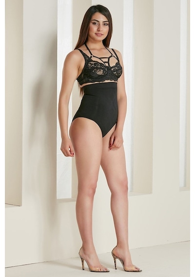 Bel + Basen + Göbek Toparlayan Slip Korse Siyah