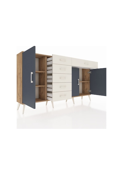 Arges Konsol 3 Raflı 6 Çekmeceli 3 Kapaklı 176x30x99 Çam-antrasit/aytaşı Antrasıt/aytası - Atlas Çam Arges Konsol 3 Raflı 6 Çekmeceli 3 Kapaklı 176x30x99 Çam-antrasit/aytaşı Antrasıt/aytası - Atlas Çam