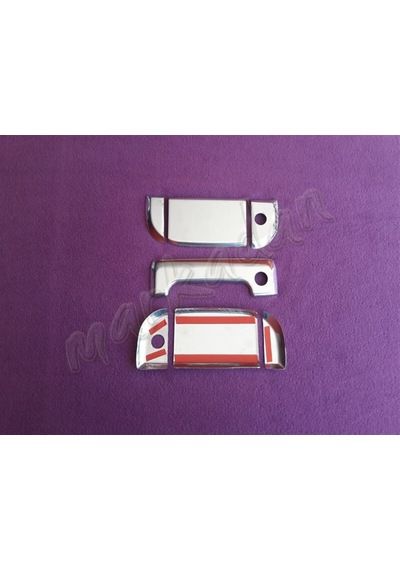 Woc Chrome Vw T4 Caravelle Krom Kapı Kolu 1995-2003 3 Kapı 7 Parç