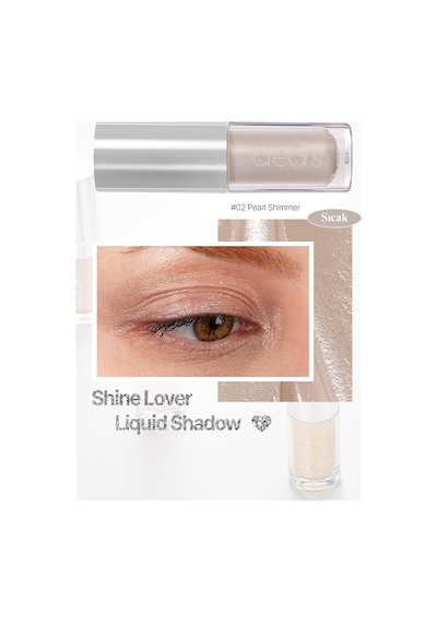 Yoğun Işıltılı, Prizmatik Yapılı Likit Far Shine Lover Liquid Shadow 02 Pearl Shimmer