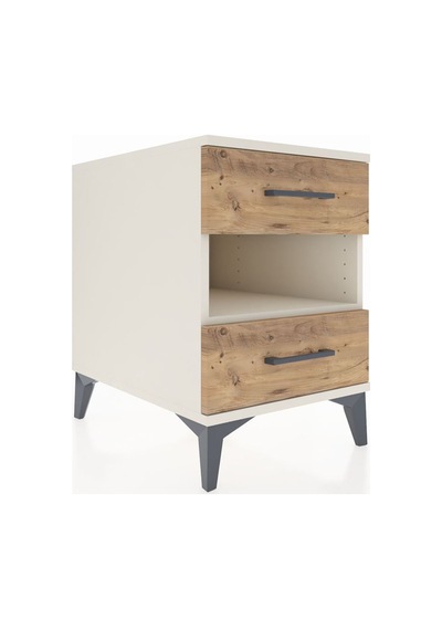 Kronos Komodin Tek Raflı 2 Çekmeceli 44x59x64 Aytaşı-çam Aytası