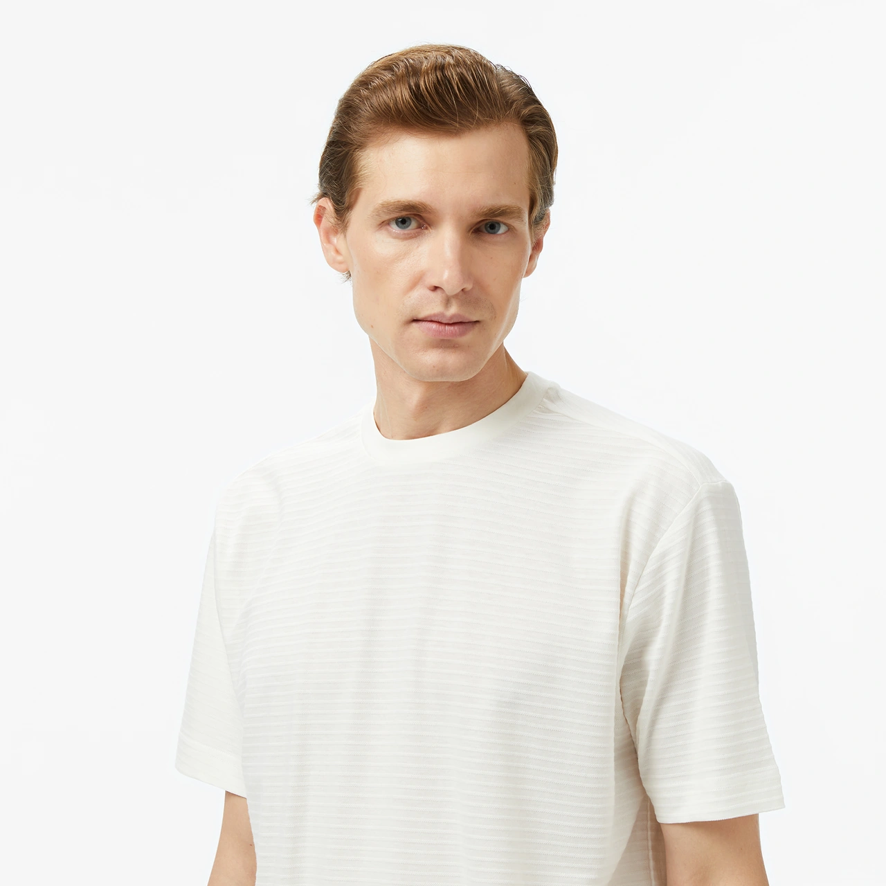 Nautica Erkek Krem Regular Fit Çizgili T-shirt Çizgili V55326t Krem