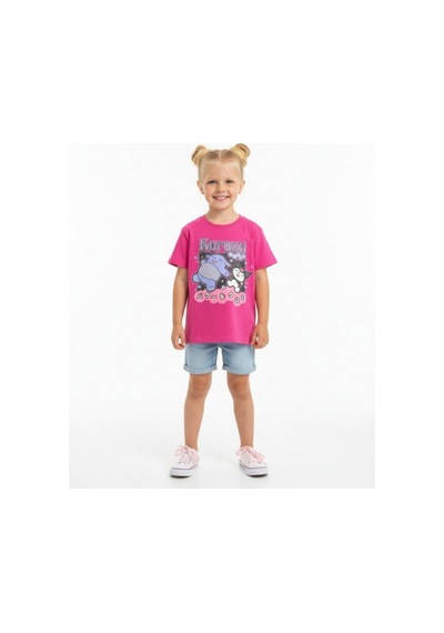 Sea Bubbles Kuromi Kız Çocuk Tişört St10394 Fusya