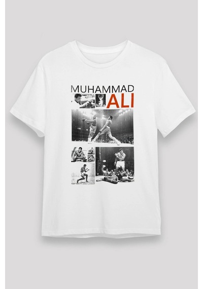 Adrift Muhammed Ali Beyaz Unisex Tişört T-shirt Beyaz