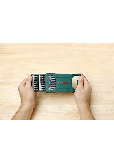 Professional Accessories X/line Mini 25 Parça Vidalama Seti, Plastik Kutu, Yeşil