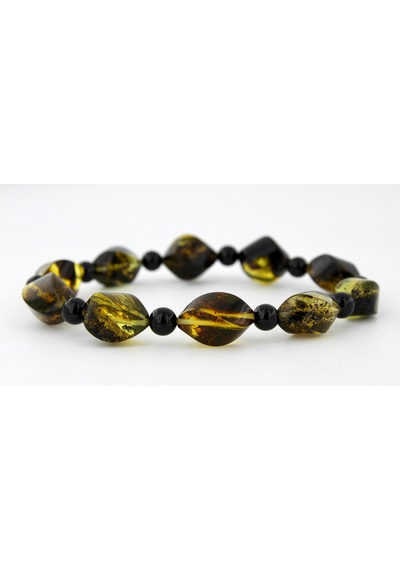 Kehribar Bileklik Özel Tasarım Ambergold Blk23-36 Çok Renkli