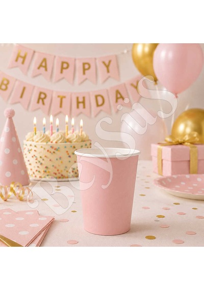 Parti Kağıt Bardak 8li Pembe Diğer