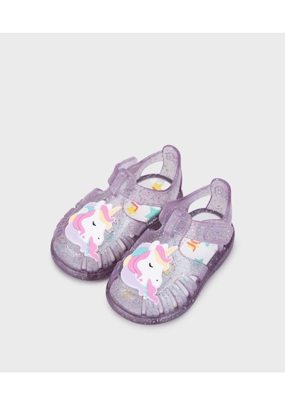 Igor S10341 Tobby Unicornio Çocuk Sandalet Simli Lila Lila