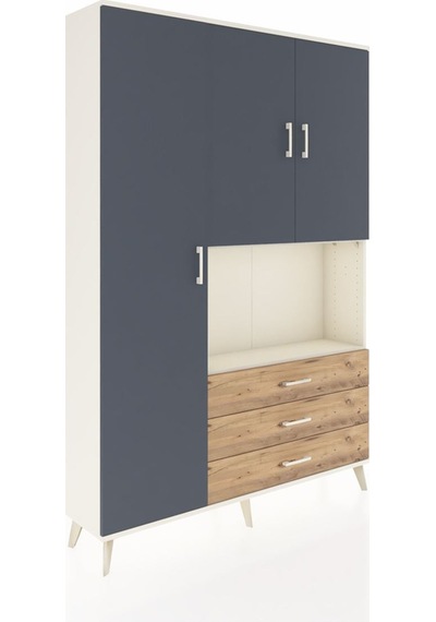 Arges Dolap 6 Raflı 3 Çekmeceli 3 Kapaklı 132x30x195 Aytaşı-antrasit/çam Antrasıt/atlas Çam Arges Dolap 6 Raflı 3 Çekmeceli 3 Kapaklı 132x30x195 Aytaşı-antrasit/çam Antrasıt/atlas Çam