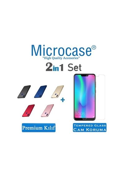 Huawei Honor 8C Premium Matte Silikon Kilif + Cam (Seçin) 344072560