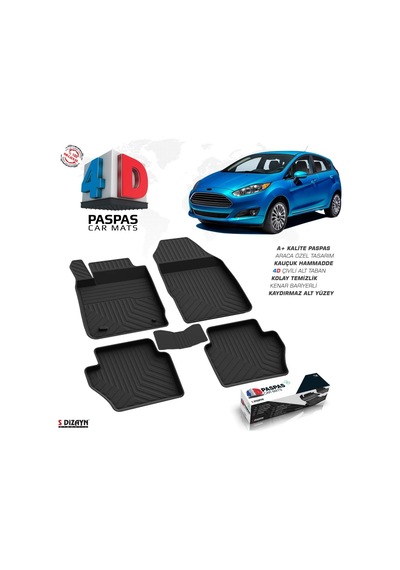 Ford Fiesta Mk6 4d Havuzlu Paspas 2015-2017 A+kalite