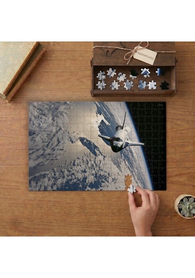 Uzay Mekiği - Dünya - Uzay Tasarımı 240 Parça Ahşap Puzzle Ahşap Kutuda Mpy60263