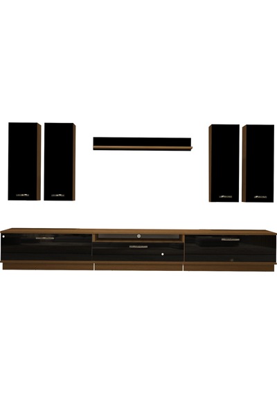 Decoraktiv Trendstyle 8d Mdf Tv Ünitesi Tv Sehpası Ceviz - Siyah