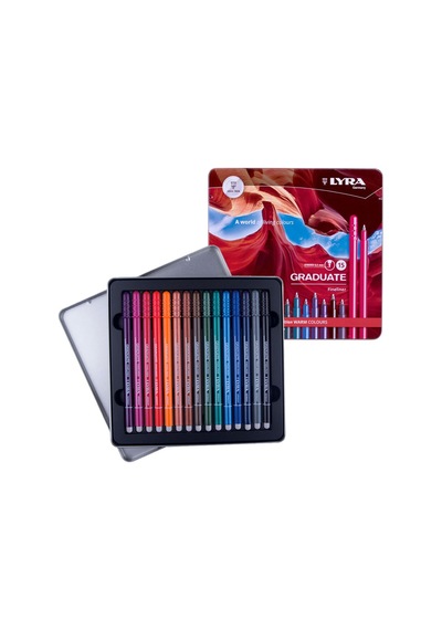 Lyra Graduate Fineliner Ince Uçlu Kalem 0.5 Mm 15Li Set Sıcak Renk