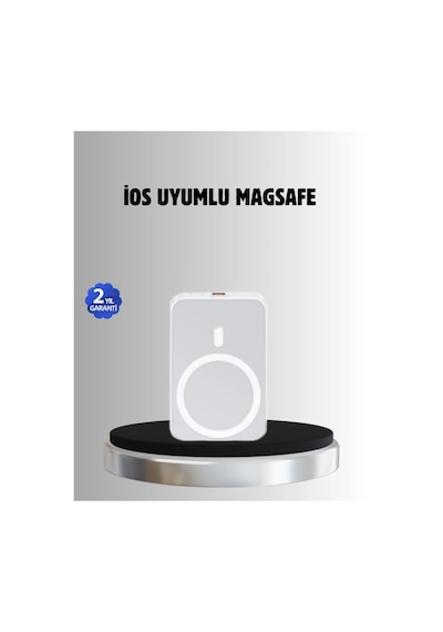 Buğz Magsafe Battery Pack Kablosuz Hızlı Şarj, Kompakt Ve Taşınabilir Güç Bankası