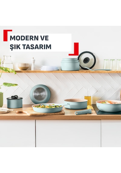 Tefal Ingenio Harmony Okaliptus Büyük Tava Tencere Seti - 10 Parça