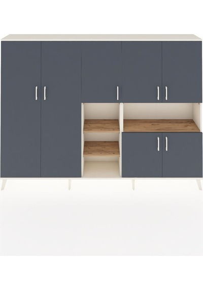 Arges Dolap 13 Raflı 7 Kapaklı 220x30x163 Aytaşı-antrasit/çam Antrasıt/atlas Çam - Aytası Arges Dolap 13 Raflı 7 Kapaklı 220x30x163 Aytaşı-antrasit/çam Antrasıt/atlas Çam - Aytası