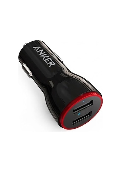 Hızlı Şarj Araç Çakmak Şarjı Aleti 2 Usb Girişli Siyah 32w