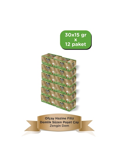 Ofçay Hazine Zengindem Filiz Demlik Poşet Çay 12'li 30 x 15 G