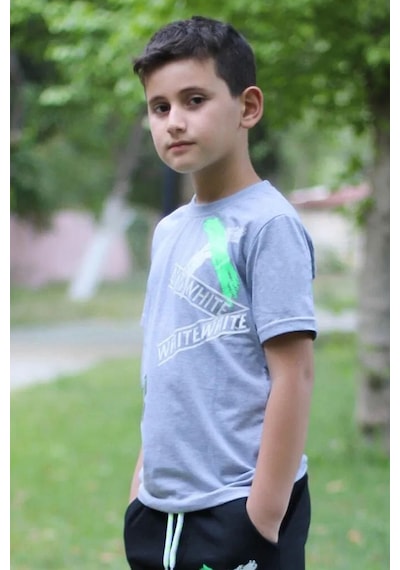 Fyk Kids 3'lü, Baskılı X Collection Erkek Çocuk Siyah Gri Mavi T-shirt Çok Renkli