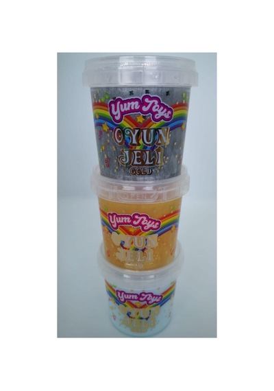 Yumtoys Gold Serisi Slime 3 Renk Altın - Gümüş - Beyaz Renkli