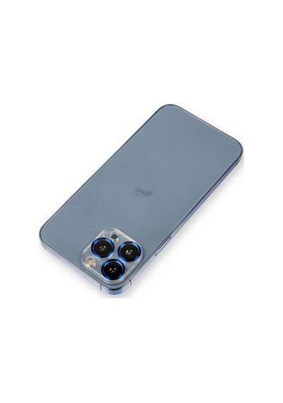 İphone 12 Pro Metal Kamera Lens Koruma Cam - Mavi