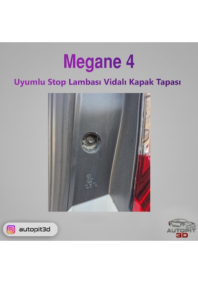 Megane 4 Uyumlu Stop Lambası Vidalı Kapak Tapası 2 Adet