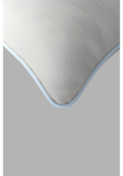 Kırlent Kılıfı 45x45 3'lü Set Marin Nakışlı Balık Desen Su İtici Outdoor Keten Tekne Bahçe Krem