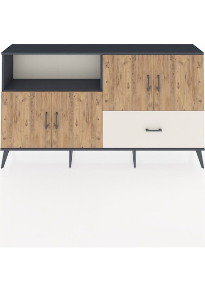 Arges Konsol 4 Raflı Tek Çekmeceli 4 Kapaklı 176x30x99 Antrasit-ç Antrasit-çam/aytaşı Arges Konsol 4 Raflı Tek Çekmeceli 4 Kapaklı 176x30x99 Antrasit-ç Antrasit-çam/aytaşı