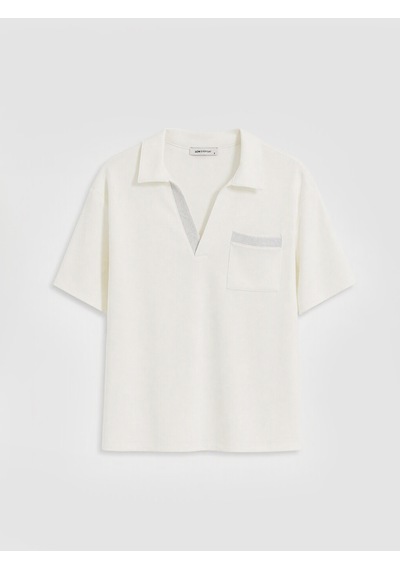 Lcw Everyday Ekru Polo Yaka Kadın Tişört