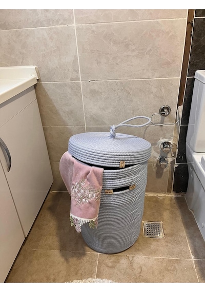 Zengin Design Home Banyo Çamaşır Sepeti Zengin Eesign Homr Zdh-123 Bebe Mavi