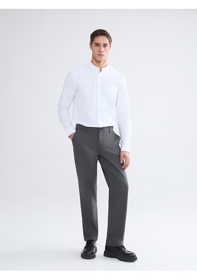 Lcwaıkıkı Classic Beyaz Regular Fit Hakim Yaka Uzun Kollu Erkek Gömlek